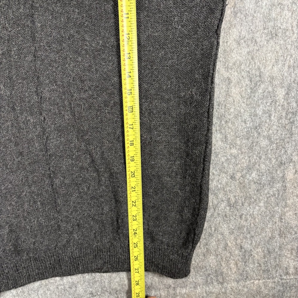 Centro De Textiles Tradicionales Del Cusco Alpaca Wool Sweater Gray V Neck Peru - Picture 9 of 12